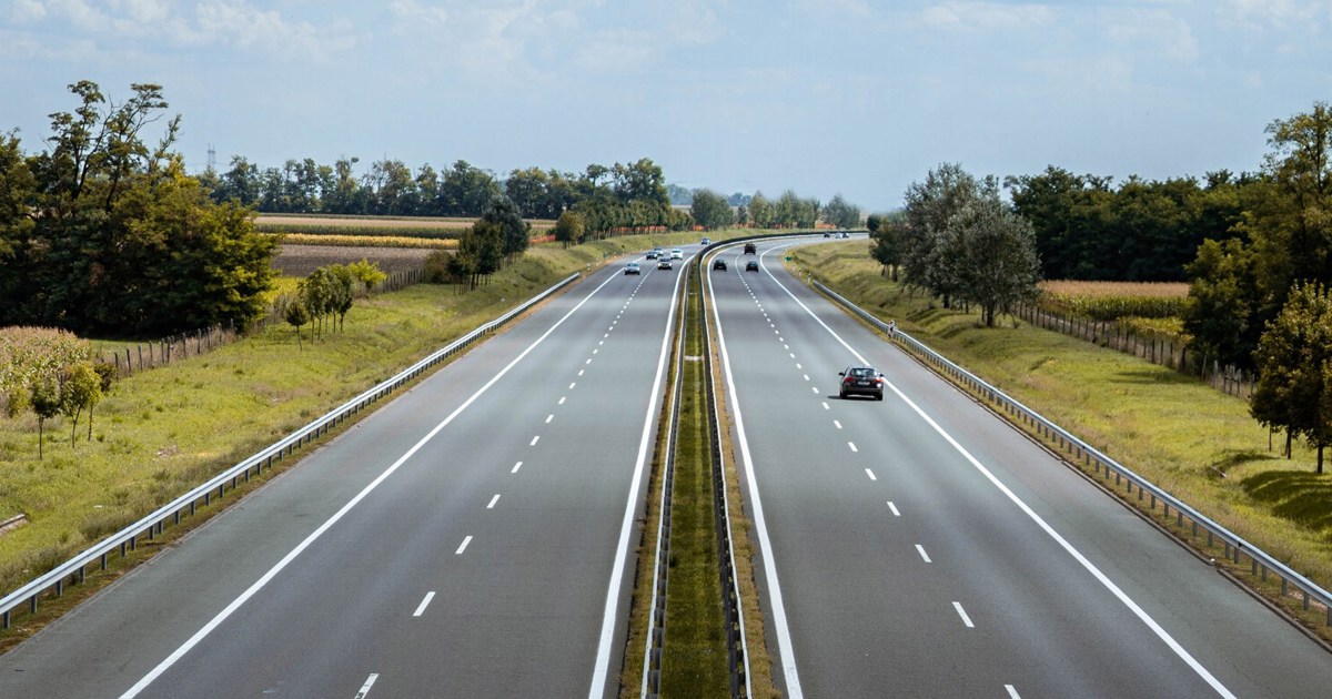 Anlæg af motorvej mellem Klode Mølle og Løvel