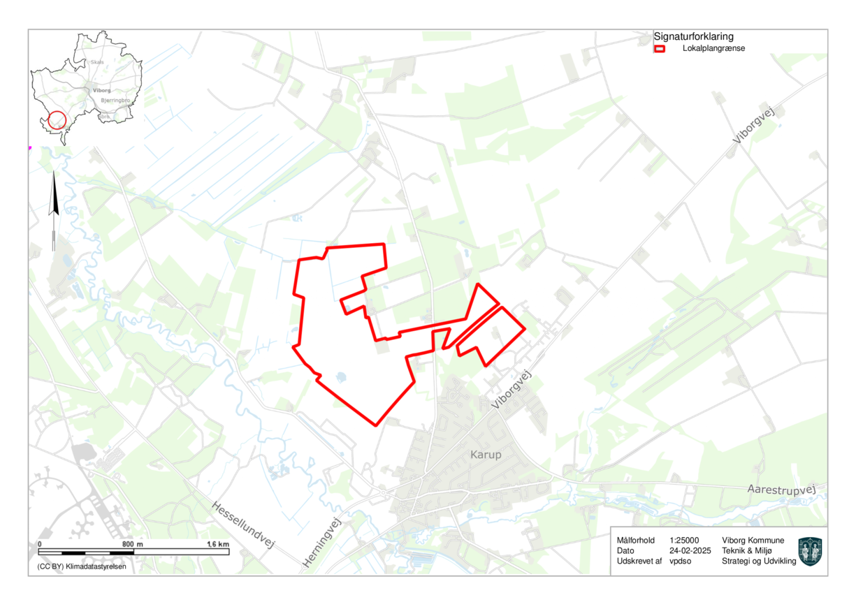 Kort over området - © 2024 Klimadatastyrelsen