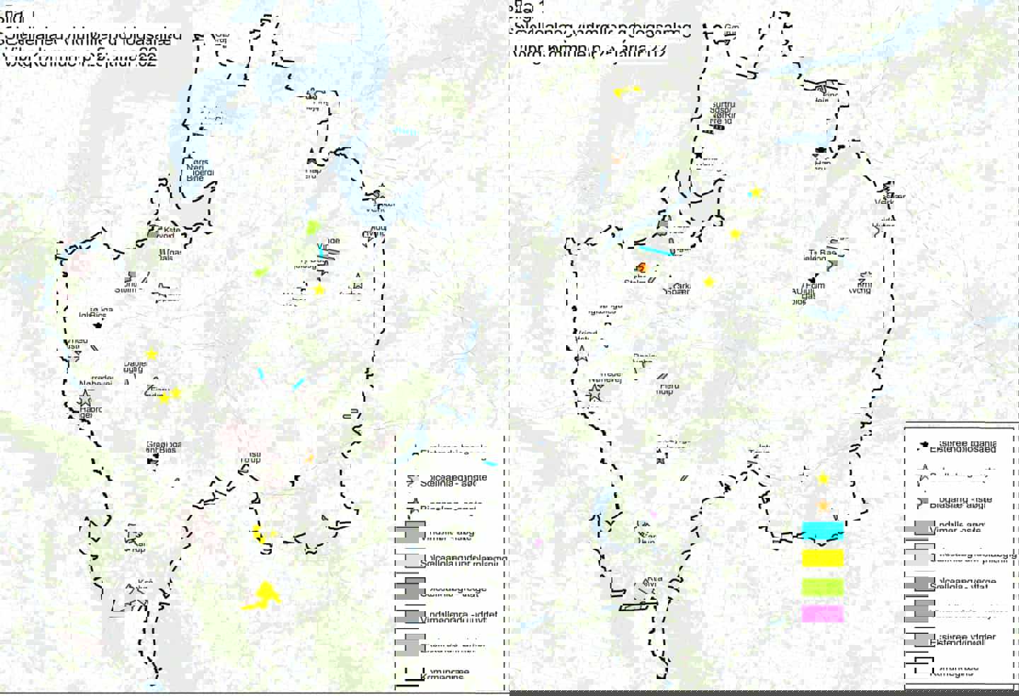 Oversigtskort solcelleanlæg, vindmøller og biogasanlæg i VK pr. 25 01 2022
