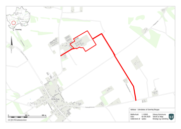 Kort over området - udvidelse af Grønhøj Biogas