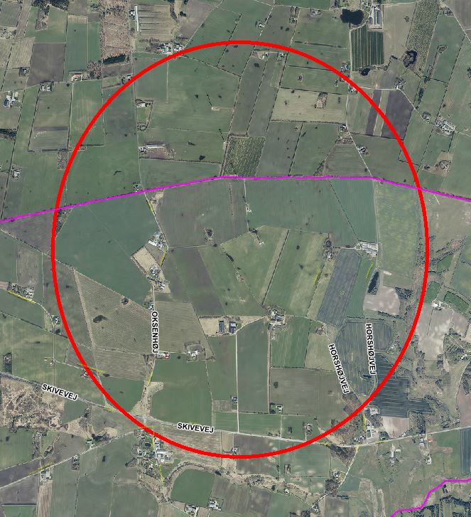 Kort over området - ©Styrelsen for Dataforsyning og Effektivisering