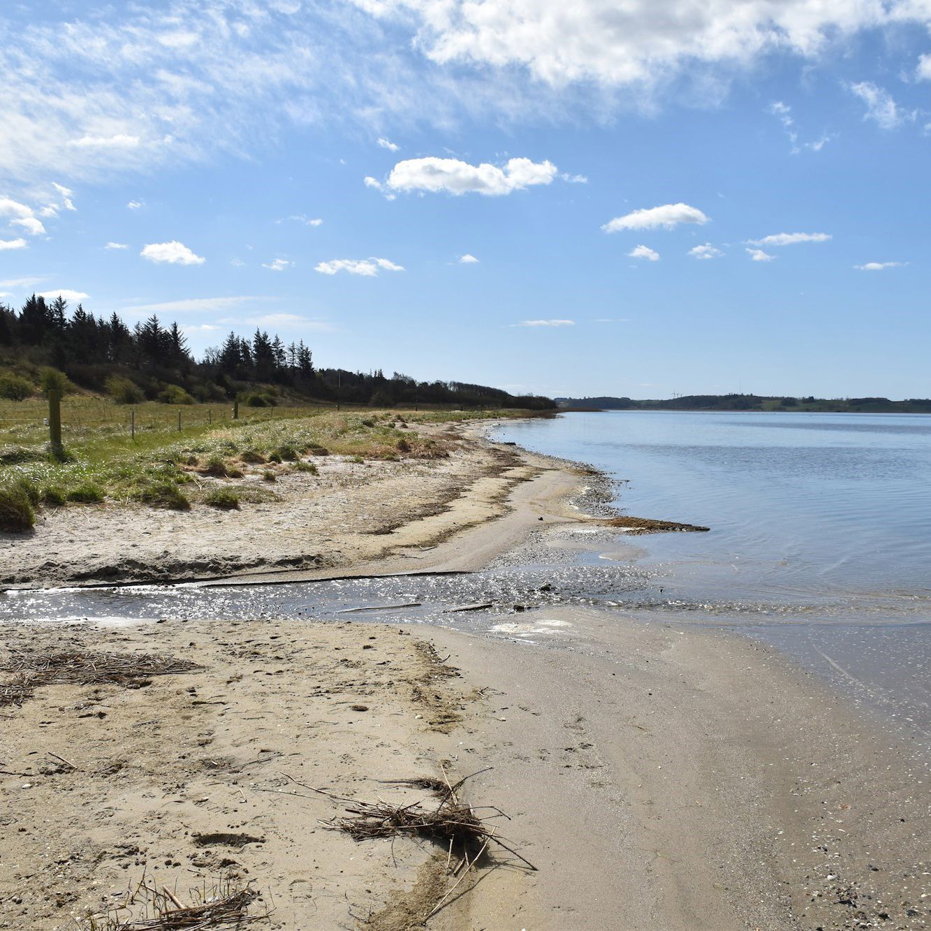 Stranden ved Lynderup set fra nord