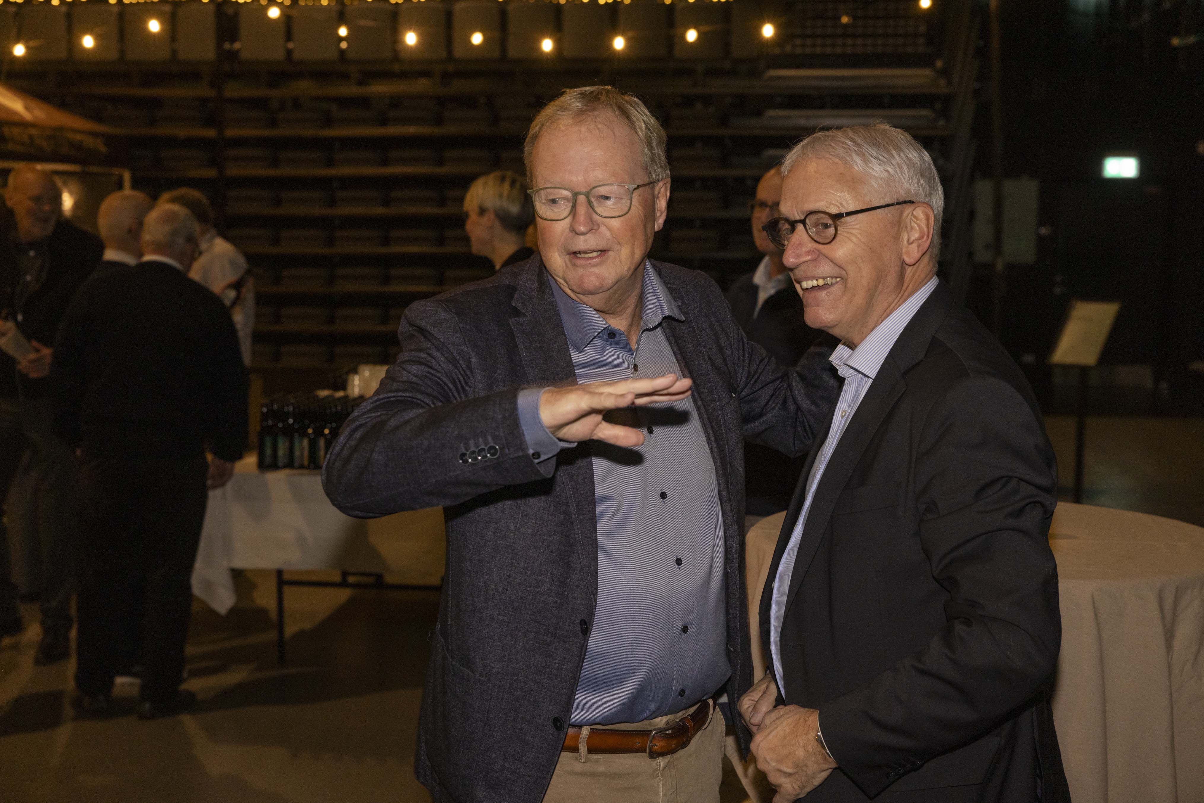 Ulrik Wilbek med H.C. Østerbye, afgående borgmester i Holstebro Kommune