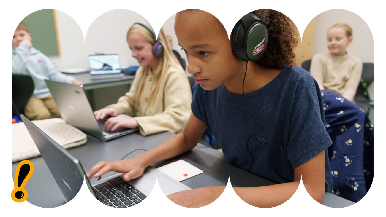 Børn foran computer