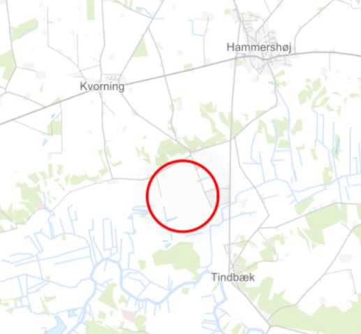 Kort over området - ©Styrelsen for Dataforsyning og Effektivisering