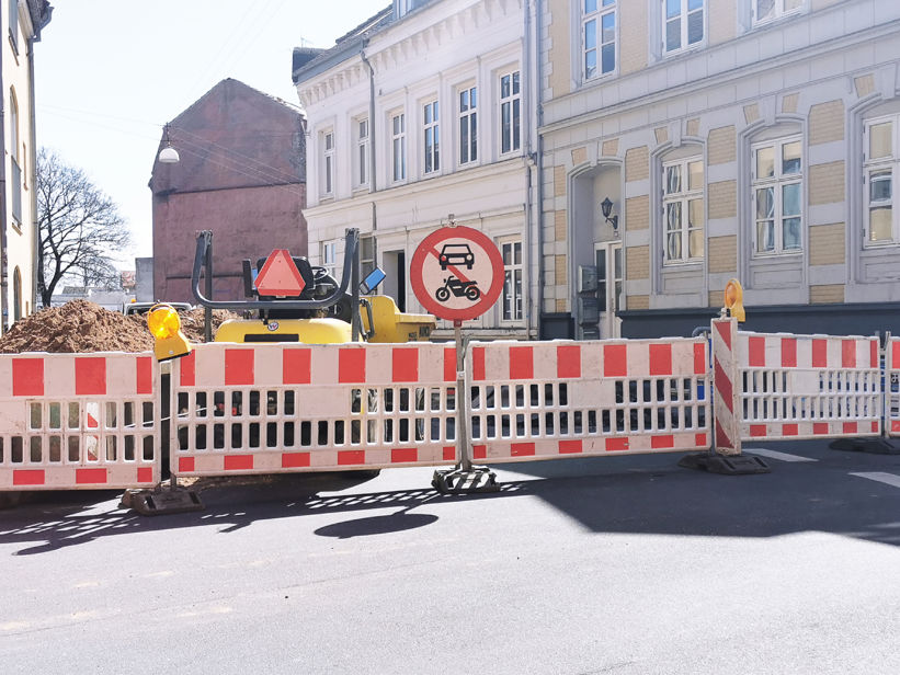 Skilt med vejarbejde