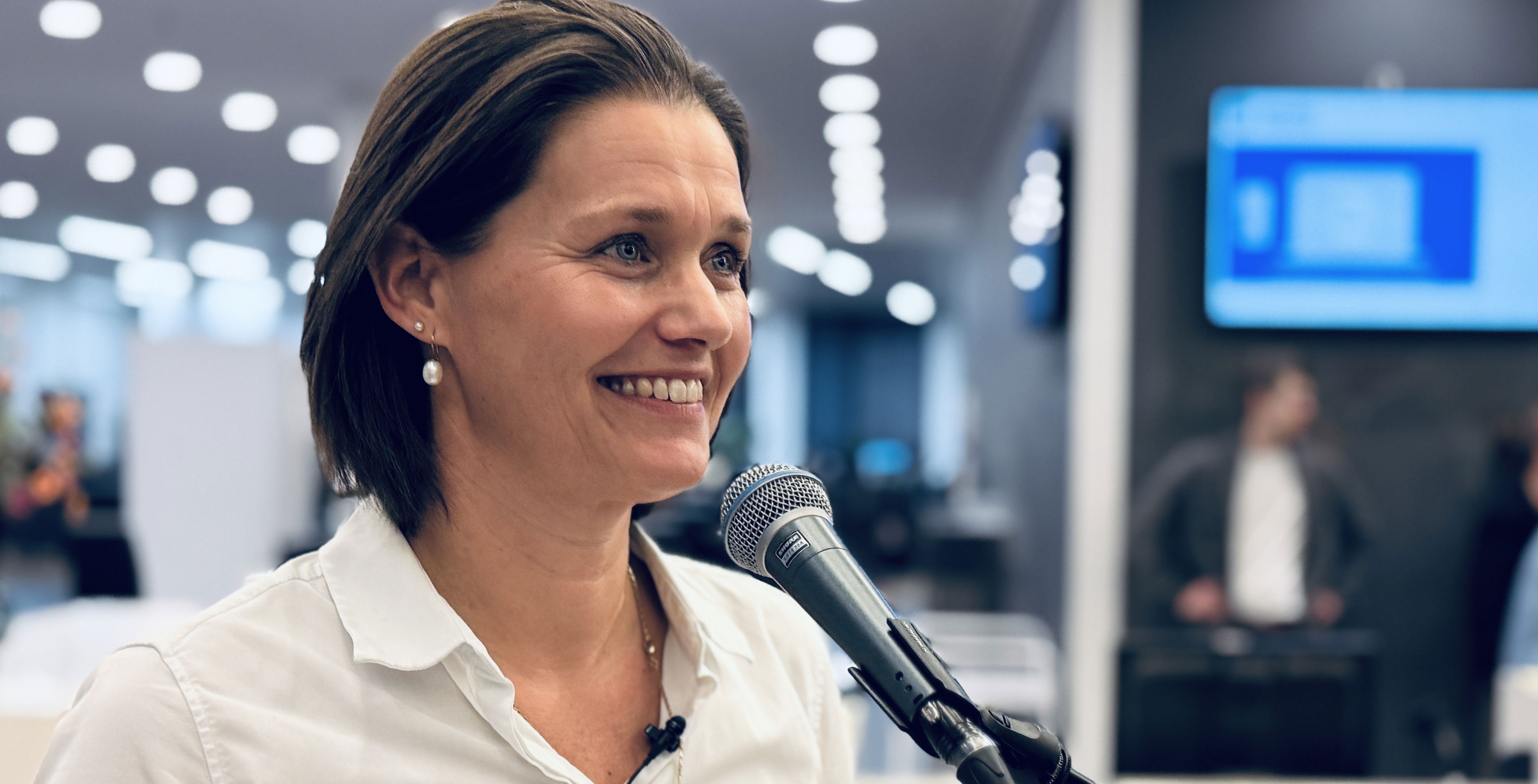 Katrine Fusager Rohdes holder nytårstale for medarbejdere