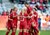 Sidst kvindelandsholdet huserede på Viborg Stadion jublede de over kvalifikationen til VM. / DBU Foto / fodboldbilleder.dk